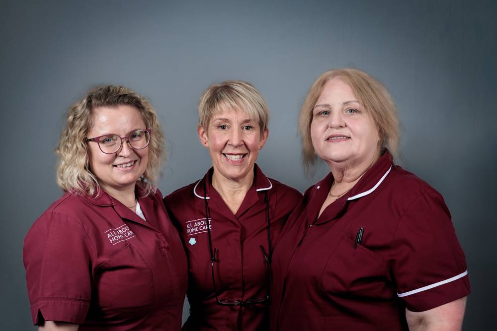 Three All About Home Care carers